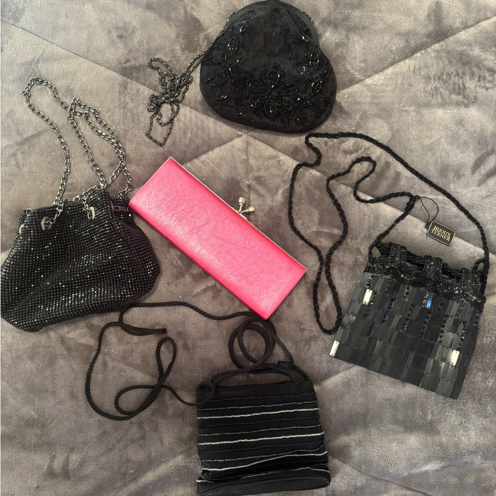COPY - Black Beaded Evening Bag